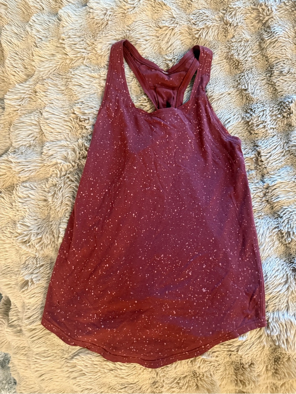 Women's Maroon Speckled love tank